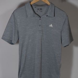 Adidas Men's Heather Grey Golf Polo Shirt (Small)